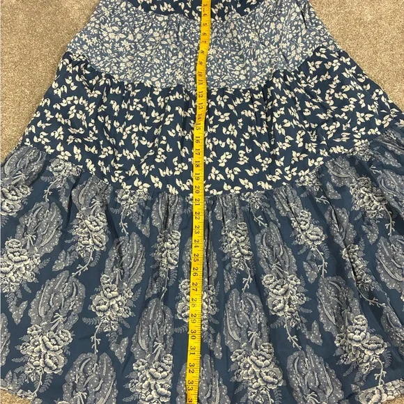 Lauren Ralph Lauren Size 12 Boho | Patchwork Floral Voile Tiered Skirt NWT $195 - Picture 8 of 9